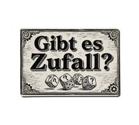 Plaque en métal vintage avec inscription « Is There Coincidence Dice Roll » | Plaque murale ronde de style vintage de 20,3 x 30,5 cm pour café, club, bar, bureau, maison, jardin, porte d'entrée