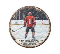 Plaque en métal vintage avec inscription « It's Not About Being Better » - 30,5 x 30,5 cm - Décoration murale pour maison, cuisine, salle de bain, bar, pub, café, garage