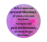 Plaque en métal vintage avec inscription « Reflect upon Your Present Blessings, of Which Every Man Has Many. Not upon Your past Misfortunes. of Which All Men Have Some », décoration murale vintage