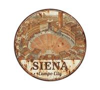 Plaque en métal vintage avec inscription « Siena Italy Insight »