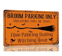 Plaque en métal vintage avec inscription « Witches Brew Coffee House » pour Halloween, décoration gothique, sorcière, pour maison, cuisine, bar, 20,3 x 30,5 cm