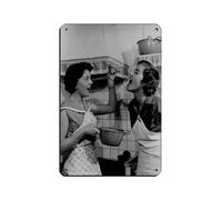 Plaque en métal vintage avec inscription « Women Eating Spaghetti in The Kitchen » pour pub, club, café, bar, maison, décoration murale, affiche rétro, 20 x 30 cm