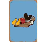 Plaque en métal vintage avec motif piège à souris 20,3 x 30,5 cm