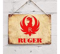 Plaque en métal vintage avec motif Ruger FireArms Phoenix - 20,3 x 30,5 cm