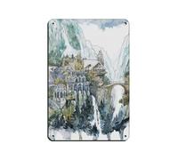 Plaque en métal vintage avec peinture à l'aquarelle des elfes fantastiques pour pub, club, café, bar, maison, décoration murale rétro, 20 x 30 cm