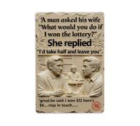 Plaque en métal vintage avec scène de dialogue de style bande dessinée rétro pour maison, bar, jardin, intérieur et extérieur, affiche en métal rétro, 20,3 x 30,5 cm