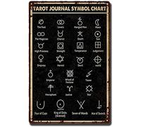 Plaque en métal vintage avec symbole de tarot - 20,3 x 30,5 cm