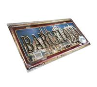 Plaque en métal vintage Barcelone - 30 x 15 cm - Plaque murale rustique pour bar, pub, garage, cave, décoration d'intérieur (Gaudí)