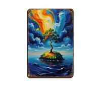 Plaque en métal vintage Beacon of Hope, Island pour pub, club, café, bar, maison, décoration murale, affiche rétro, 20 x 30 cm