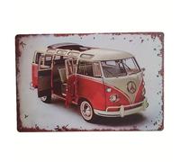 Plaque en métal vintage, Bulli VW Bus