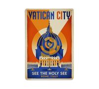 Plaque en métal vintage Cité du Vatican Cité du Vatican