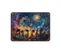 Plaque en métal vintage Dancing Maypole Under The Stars pour pub, club, café, bar, maison, décoration murale, 30 x 40 cm