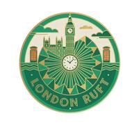Plaque en métal vintage de voyage British Landmark Heritage