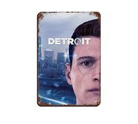 Plaque en métal vintage Detroit Become Human Game 5 pour pub, club, café, bar, décoration murale rétro 20 x 30 cm