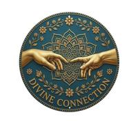 Plaque en métal vintage Divine Connection Fleur Zen Yoga