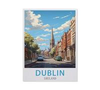 Plaque en métal vintage，Dublin Irlande(20x30cm）