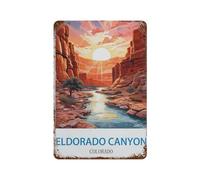 Plaque en métal vintage,Eldorado Canyon Colorado Poster de voyage vintage,Vintage Art Sign Home Kitchen Bar Cafe Club Cave Décoration Tin Sign(15x30cm)6x12 inch-H73