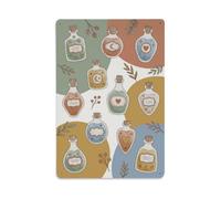 Plaque en métal vintage en forme de bouteilles de potion magiques | Plaque murale ronde de style vintage de 20,3 x 30,5 cm pour café, club, bar, bureau, maison, jardin, porte d'entrée