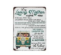 Plaque en métal vintage fille de ma mère aimante je t'aime pour tout le temps plaque en étain peinture en fer cuisine salle de bain garage bar café homme des cavernes mur décor à la maison affiche d'a