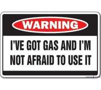 Plaque en métal vintage « Got Gas Not Afraid to Use It » | intérieur/extérieur | Funny Home D233 ; cor pour garages, salons, chambres, bureaux | Farter Fart Funny Gag Cut The Cheese Sign 30,5 x 40,6