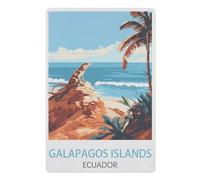 Plaque en métal vintage,Îles Galapagos Équateur,garage, grotte de jardin, décoration murale pour maison, cuisine, bar, club(15x30cm)6x12 inch-AE24
