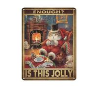 Plaque en métal vintage « IS THIS JOLLY » pour décoration murale de chambre, panneau rétro pour maison, bureau, club, café, bar, salle de bain, affiche, art mural, décoration - 20,3 x 30,5 cm