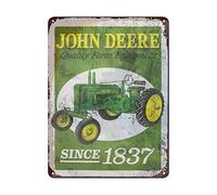 Plaque en métal vintage John Deere - Décoration murale - 30,5 x 20,3 cm