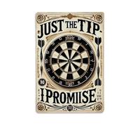 Plaque en métal vintage Just The Tip I Promise - Décoration murale rétro - 20,3 x 30,5 cm