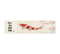 Plaque en métal vintage Koi Fish Japanese Crimson Harmony