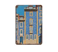 Plaque en métal vintage Lisbonne Portugal pour pub, club, café, bar, maison, décoration murale, affiche rétro 20 x 30 cm