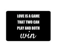 Plaque en métal vintage « Love Is A Game That Two Can Play And Both Win » - Décoration d'intérieur - Plaque en métal pour salle de bain, restaurants, porche, cadeau pour salon - 20,3 x 30,5 cm