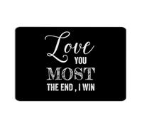 Plaque en métal vintage Love You Most, The End, I Win - Décoration murale pour la maison, la cour, les pubs, les clubs - 20,3 x 30,5 cm