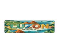 Plaque en métal vintage Luzon Philippines Mer de Chine du Sud