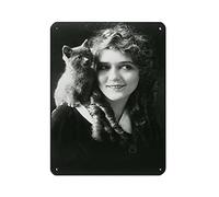 Plaque en métal vintage Mary Pickford 20th Century Actrice de film 2 - Décoration murale rétro - 30 x 40 cm