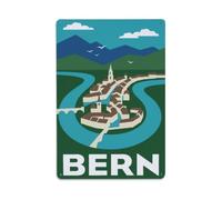 Plaque en métal vintage Motif Suisse Berne