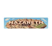 Plaque en métal vintage Nazareth Israël
