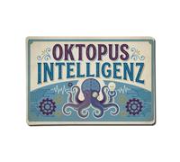 Plaque en métal vintage Oktopus Intelligenz Octopus Intelligence Octopus pour le salon