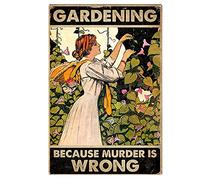 Plaque en métal vintage « Parce que le meurtre est mal » - Décoration murale pour bars, restaurants, cafés et pubs - 20 x 30 cm