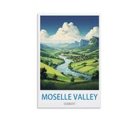 Plaque en métal vintage personnalisée de la vallée de la Moselle, affiche allemande, style rétro, pour mur, extérieur, intérieur, bar, caverne, 30 x 30 cm