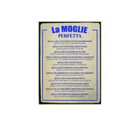 Plaque En Métal « Vintage » Piccola Moglie Perfetta Multicolore