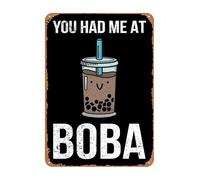 Plaque en métal vintage pour cuisine avec inscription You Hate Me at Boba - 30,5 x 20,3 cm