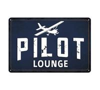 Plaque en métal vintage pour décoration d'avion sur le thème de l'aviation, décoration murale pour les pilotes et les amateurs d'avion, décoration vintage pour chambre de garçon, 20,3 x 30,5 cm