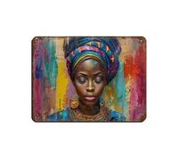 Plaque en métal vintage pour femme africaine rêvant de pub, club, café, bar, maison, décoration murale, affiche rétro 30 x 40 cm