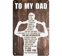 Plaque en métal vintage « Pour mon père : Si je pouvais t'offrir une seule chose dans la vie » - Affiche cadeau d'anniversaire de papa de la part de sa fille - Décoration murale vintage pour la maiso