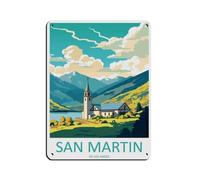 Plaque en métal vintage San Martin de Los Andes pour pub, club, café, bar, maison, décoration murale rétro 30 x 40 cm