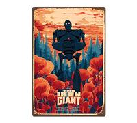Plaque en métal vintage The Iron Giant - Décoration murale - Plaque de porte - 20 x 30 cm