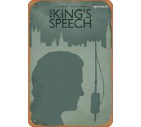 Plaque en métal vintage The King's Speech - Musique classique - Pour bar, pub, café, cuisine, salle de bain, karaoké, décoration d'intérieur - 20,3 x 30,5 cm
