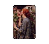 Plaque en métal vintage The Soul of The Rose par John William Waterhouse pour pub, club, café, bar, maison, décoration murale, 20 x 30 cm