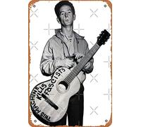 Plaque en métal vintage « This Machine Kills Fascists » - 20,3 x 30,5 cm