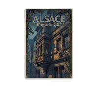Plaque en métal vintage Travel France Heritage